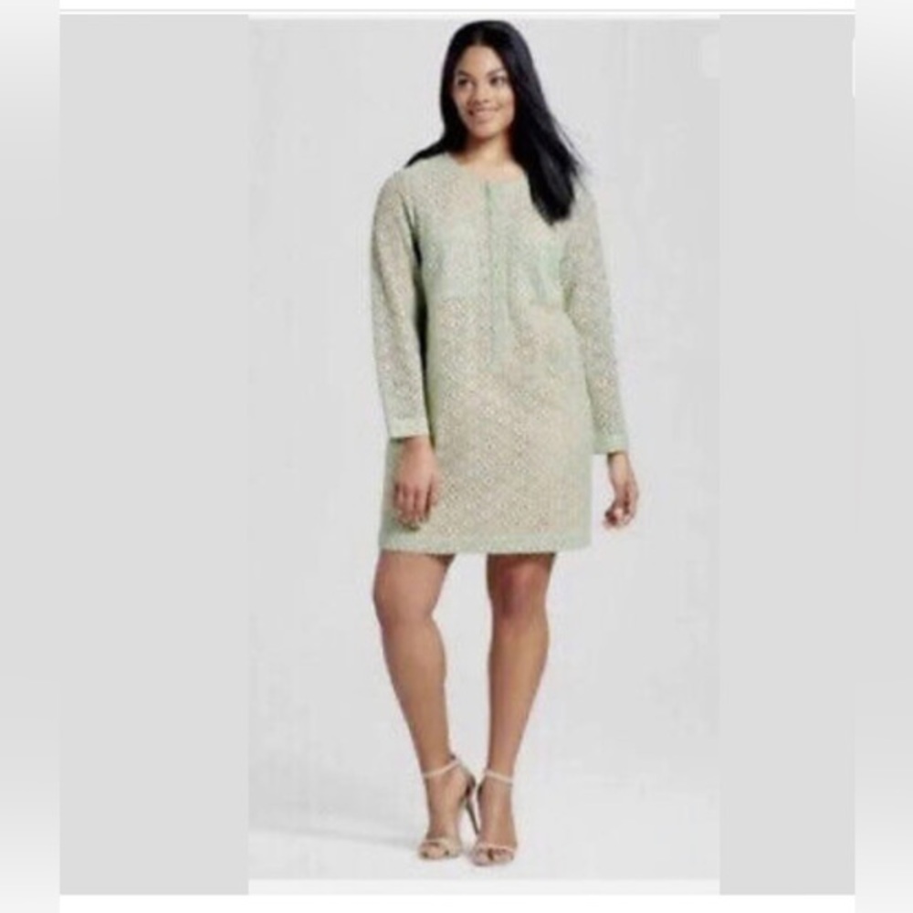 Victoria Beckham for Target Green Textured Dress